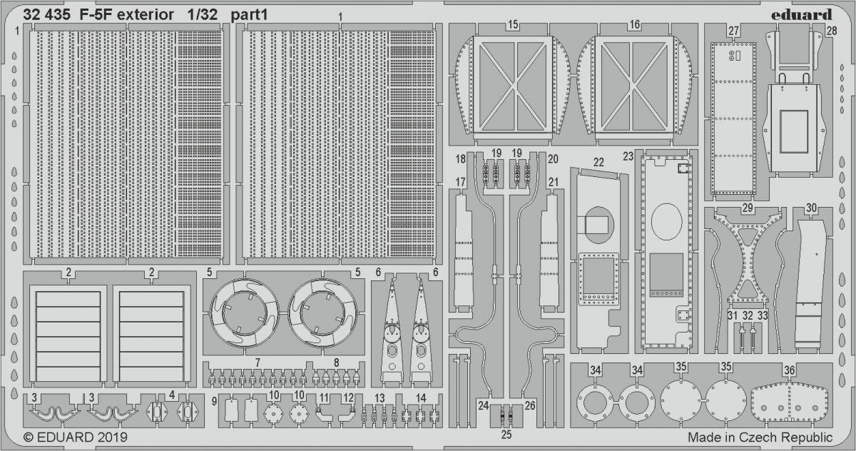 Eduard 32435 F-5F extérieur 1/32 KITTY HAWK
