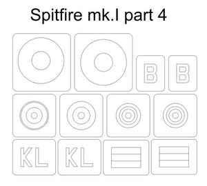 Omask 34016 Spitfire Mk.I partie 4 (pour camouflage Eduard 11143 E) 1/48