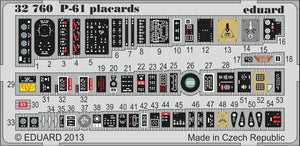 Plaques Eduard 32760 P-61 1/32 Hobby Boss