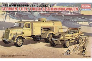 Camion-citerne allemand / Schwimmwagen (Seconde Guerre mondiale) - Maquette Academy 13401 - Échelle 1/72