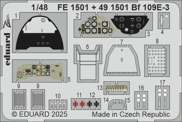Eduard 491501 Bf 109E-3 Hobby Boss 1/48  – immagine 2