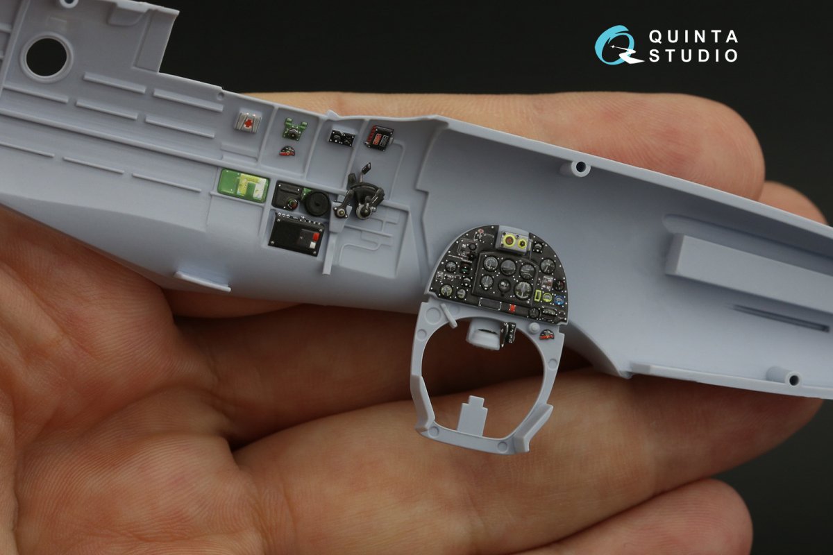 Intérieur imprimé en 3D et coloré sur papier décalcomanie Quinta Studio QD48144 Spitfire PR.XIX (Airfix) 1/48 – image 8