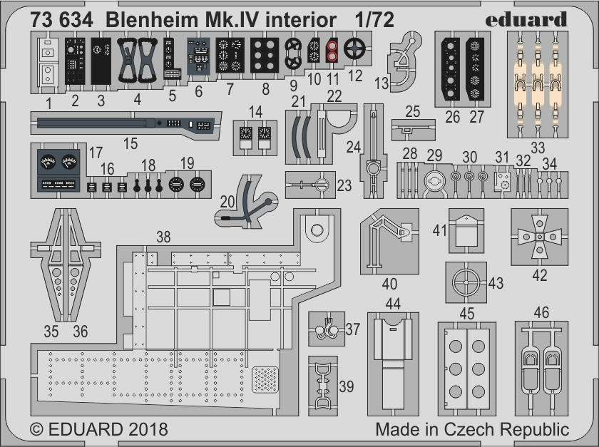 Intérieur du Blenheim Mk. IV d'Eduard 73634 AIRFIX au 1/72
