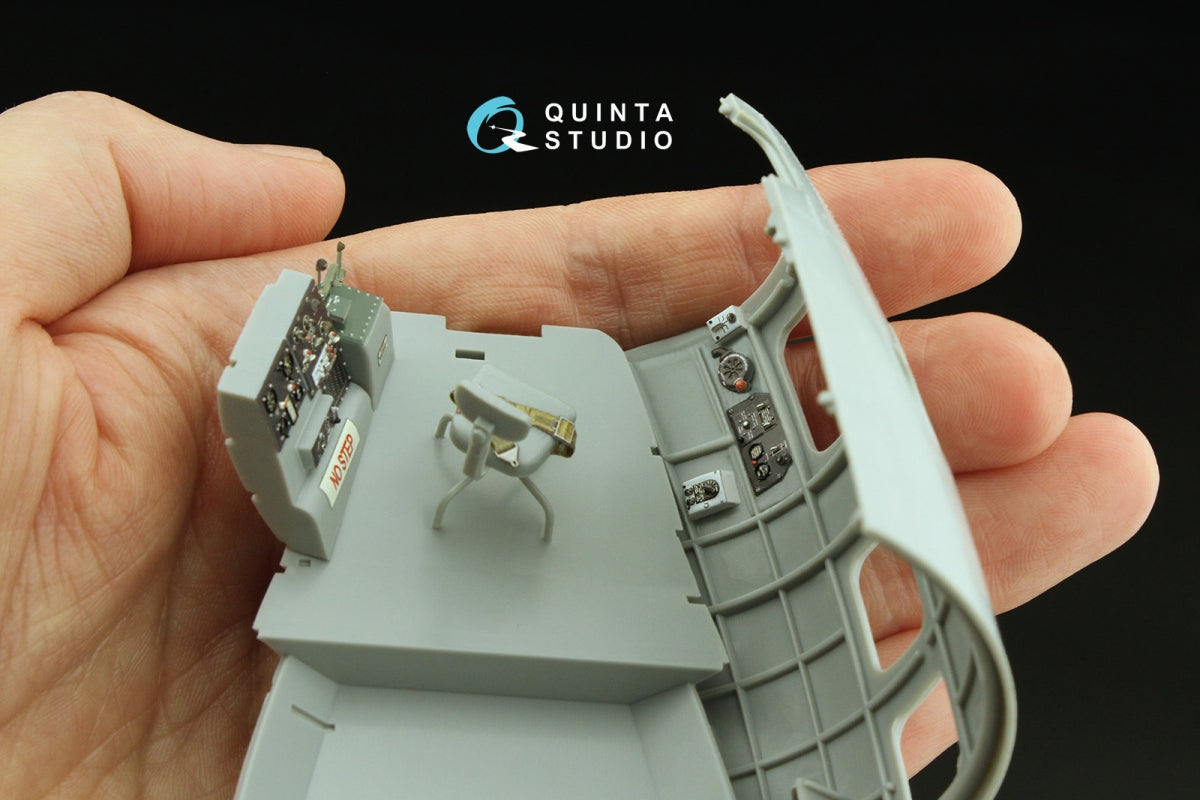 Maquette Quinta Studio QD32236 : compartiments du navigateur, du bombardier et des mitrailleurs latéraux et de queue du Boeing B-17E/F. Intérieur coloré imprimé en 3D (modèles HK) à l&amp;#39;échelle 1/32. – immagine 9
