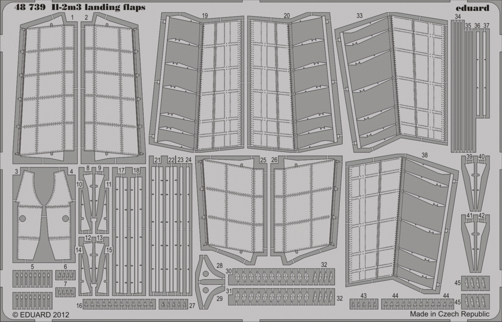 Volets d&amp;#39;atterrissage Eduard 48739 Il-2m3 1/48 Tamiya