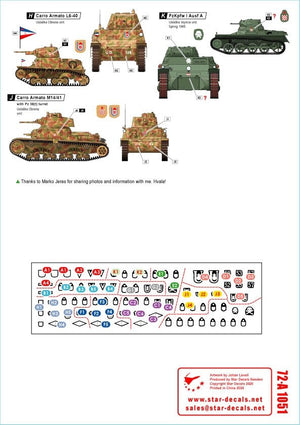Star Decals 72-A1051 Balkans Seconde Guerre mondiale n° 1. Croatie pendant la Seconde Guerre mondiale. Chars oustachis 1/72 – image 2
