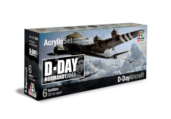 Italeri 445AP Peinture d'avions alliés du Jour J 6 x 20 ml