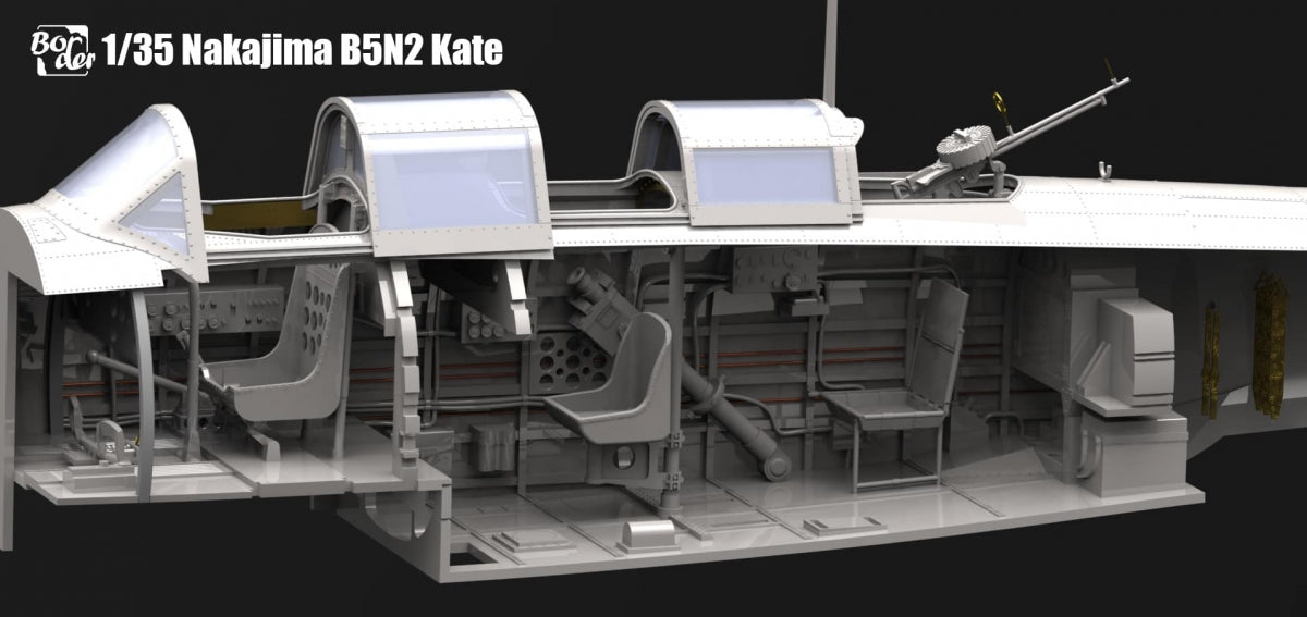 Maquette Border Model BF-005 Nakajima B5N2 Type 97 Bombardier d&amp;#39;attaque embarqué « Kate » avec intérieur complet, échelle 1/35 – image 13