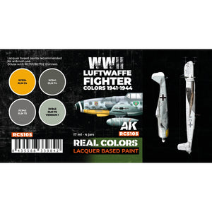 AK Interactive RCS105 Couleurs des chasseurs de la Luftwaffe 1941-1944 4x17ml – image 2