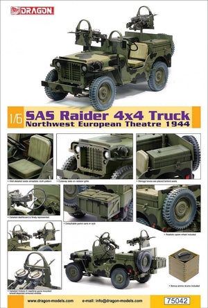 Dragon 75042 SAS Raider 4x4 Camion Théâtre d&amp;#39;opérations d&amp;#39;Europe du Nord-Ouest 1944 1/6