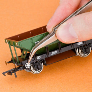 Pince à épiler extra fine et courbée en acier inoxydable Modelcraft PTW2185-7 (115 mm) – imagen 3