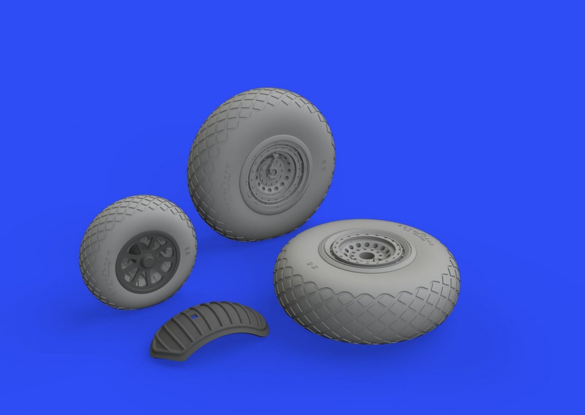 Roues Eduard 632149 B-24 (roue avant à 9 rayons) 1/32 HOBBY BOSS – image 2
