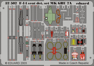 Siège éjectable Eduard 32502 F-14A 1/32 Tamiya