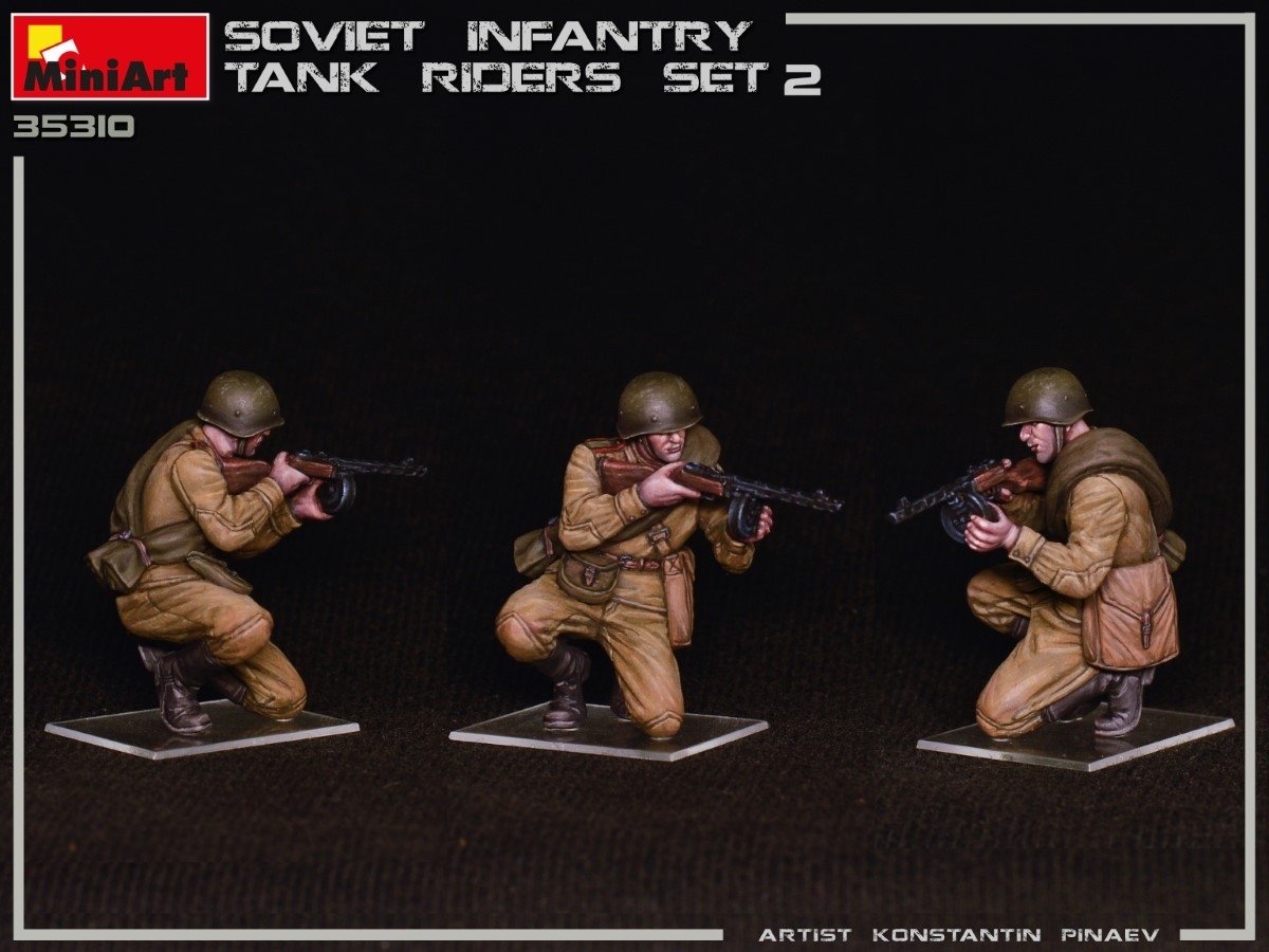 MiniArt 35310 ENSEMBLE DE CAVALIERS DE CHARS D&amp;#39;INFANTERIE SOVIETIQUE 2 1/35 – image 4