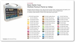 Coffret de démarrage Wizkids Basic Vallejo 80260 (40 tubes de 8 ml + pinceau) – immagine 2
