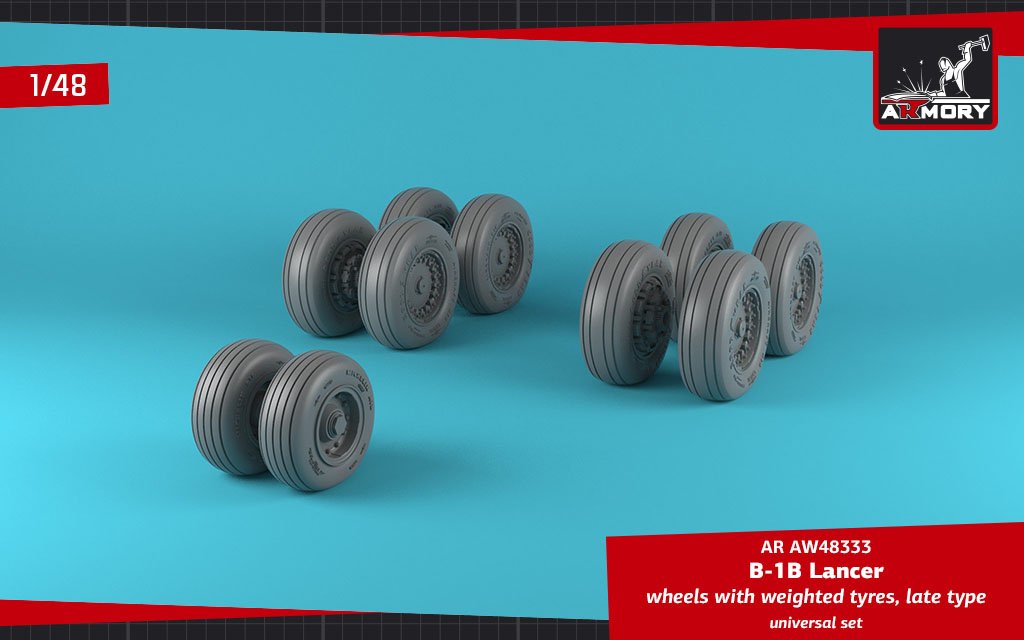 Roues Armory Models AW48333 B-1B Lancer avec pneus lestés, fin 1/48 – image 4