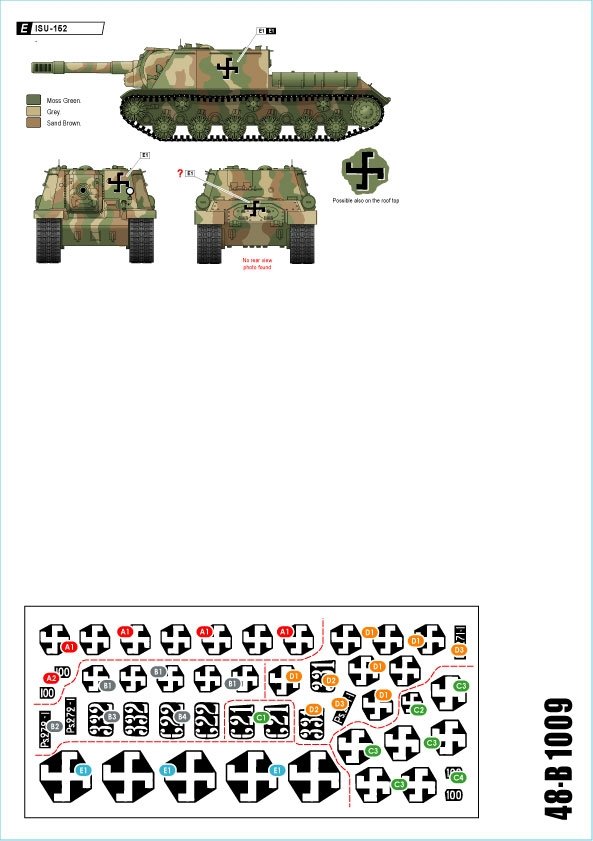 Star Decals 48-B1009 Finlande Seconde Guerre mondiale n° 1. Chars lourds KV-1E et ISU-152 1/48 – Bild 2