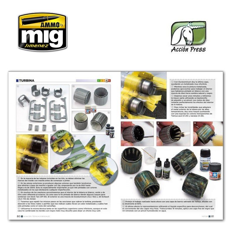 AMMO de Mig Jimenez EURO0014 ESSENTIELS DE MODÉLISATION D&amp;#39;AVIONS (Anglais) – Bild 4