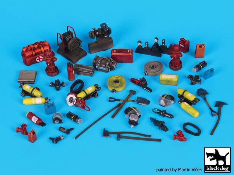 Ensemble d&amp;#39;accessoires pour pompiers Black Dog T35144, échelle 1/35 – image 5