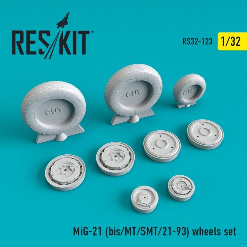 RESKIT RS32-0123 MiG-21 (bis/MT/SMT/21-93) jeu de roues 1/32