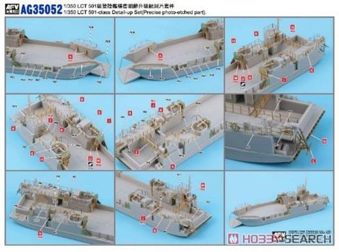 Kit de conversion photogravé AFV Club AG35052 pour LCT Mk.6 de l&amp;#39;US Navy au 1/350 – immagine 3