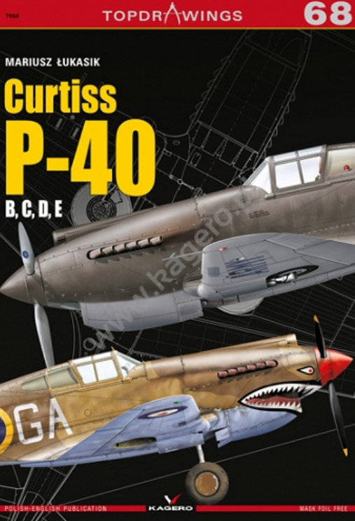 Kagero 7068 Curtiss P-40 B, C, D, E EN/PL 