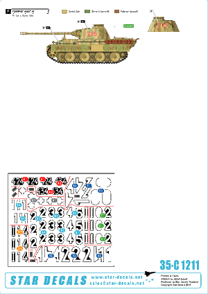 Star Decals 35-C1211 Chars allemands en Italie n° 11 Panther A &amp;amp; G 1/35 – image 2