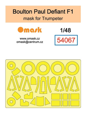 Masque Omask 54067 Boulton Paul Defiant F1 (pour Trumpeter) 1/48