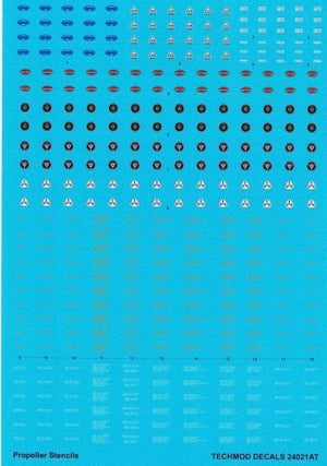 Logos et pochoirs d&amp;#39;hélice Techmod 24021 / Marquages ​​d&amp;#39;hélice 1/24 – image 3