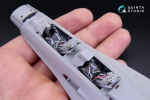 Intérieur imprimé en 3D et coloré sur papier décalcomanie Quinta Studio QD48168 F-16B (pour kit Kinetic) 1/48 – Bild 8