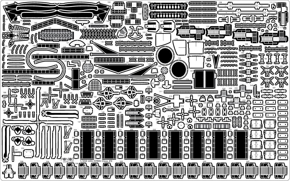 Pontos 35007F1 USS BB-61 Iowa 1984 Kit de détails (1/350) – image 9