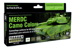 Vallejo 71202 MERDC Couleurs de camouflage Véhicules américains 8x17 ml.