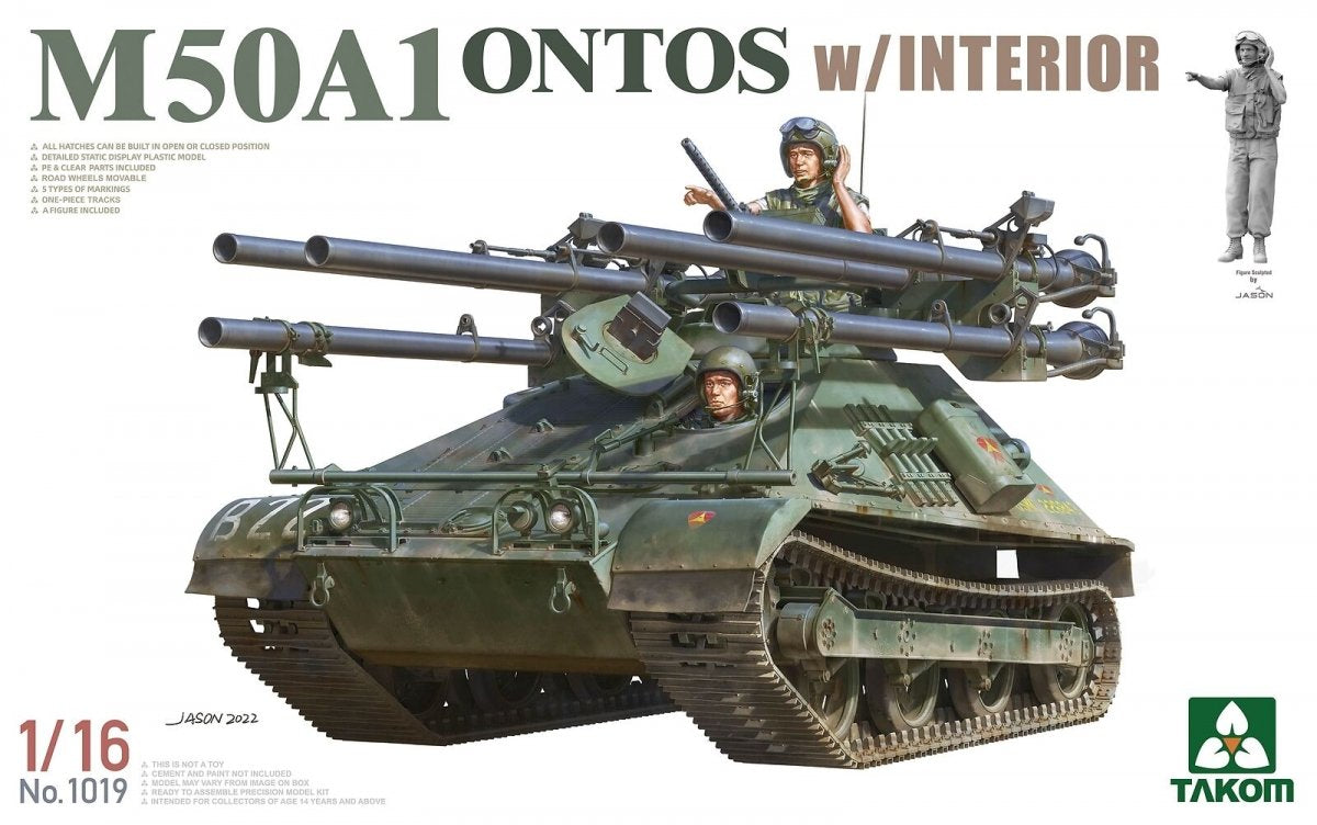 Takom 1019 M50A1 Ontos avec intérieur 1/16