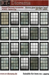 Accessoires imprimés RT-Diorama 35750 : Vitres d'usine « petites » 1/35