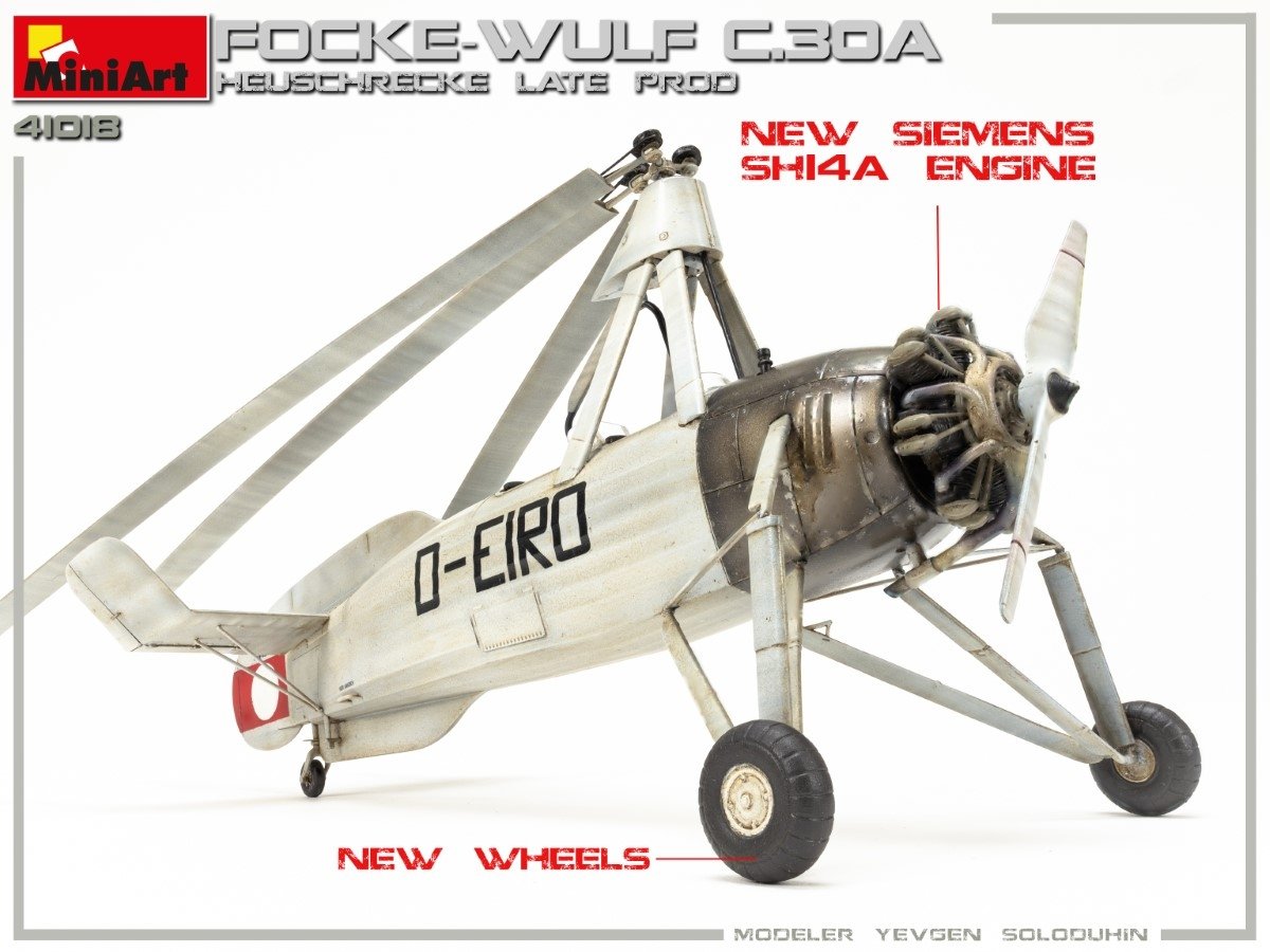 MiniArt 41018 FOCKE-WULF FW C.30A HEUSCHRECKE. LATE PROD 1/35 – zdjęcie 6
