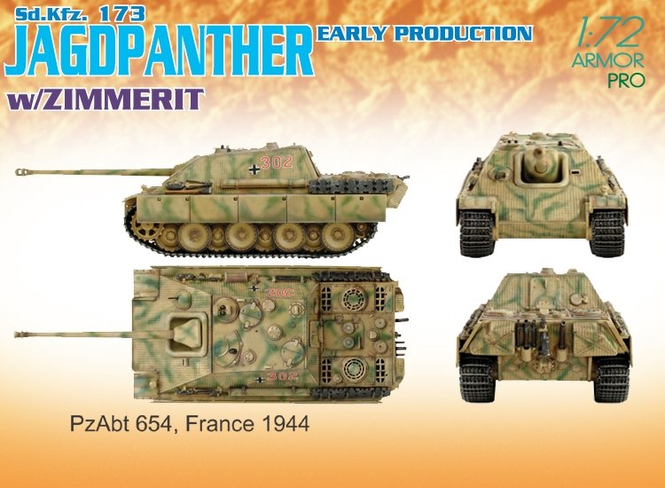 Dragon 7241 Sd.Kfz. 173 JAGDPANT. E.PROD.avec ZIMMERIT (1/72) – image 4