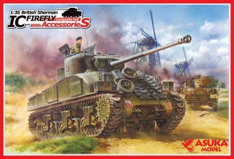Asuka 35-028 Sherman IC Firefly britannique, coque composite avec accessoires, échelle 1/35