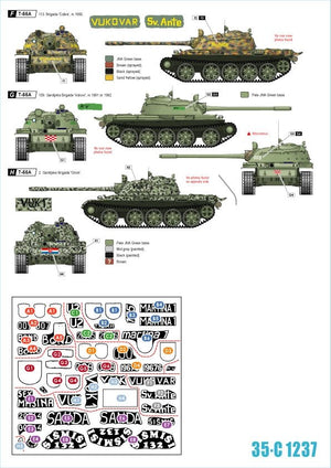 Star Decals 35-C1237 Domovinski Rat / Homeland War 1991-95. T-55A. 1992-93 1/35 – zdjęcie 2