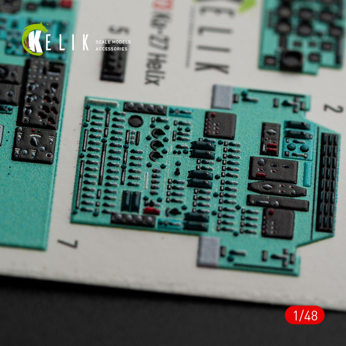 Décalcomanies 3D pour l&amp;#39;intérieur du Ka-27 Helix (KELIK K48073) pour la maquette HobbyBoss au 1/48 – immagine 4