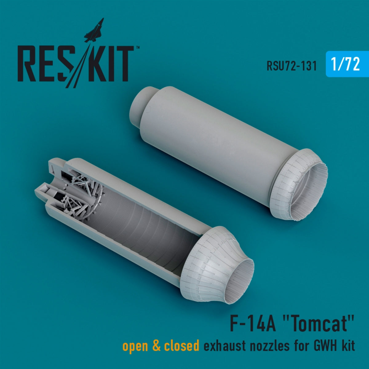 RESKIT RSU72-0131 F-14A « Tomcat » tuyères d&amp;#39;échappement ouvertes et fermées pour kit GWH (impression 3D) 1/72