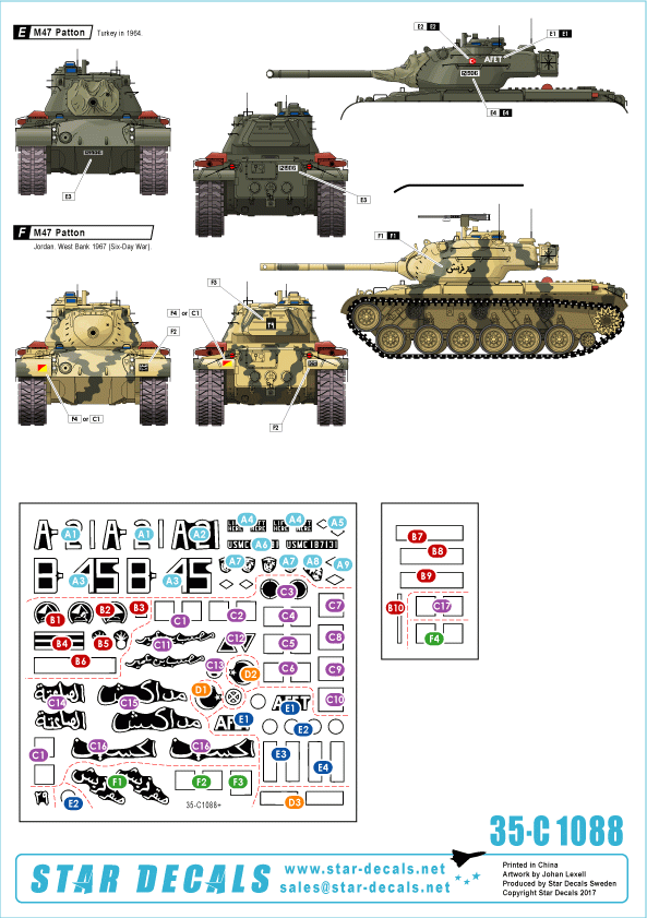 Star Decals 35-C1088 M47 Patton n° 4 1/35 – Bild 2