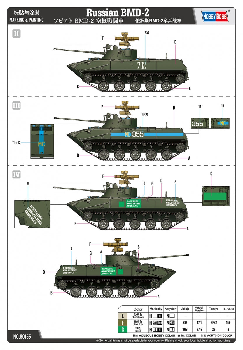 Hobby Boss 80155 BMD-2 russe au 1/35 – Bild 4