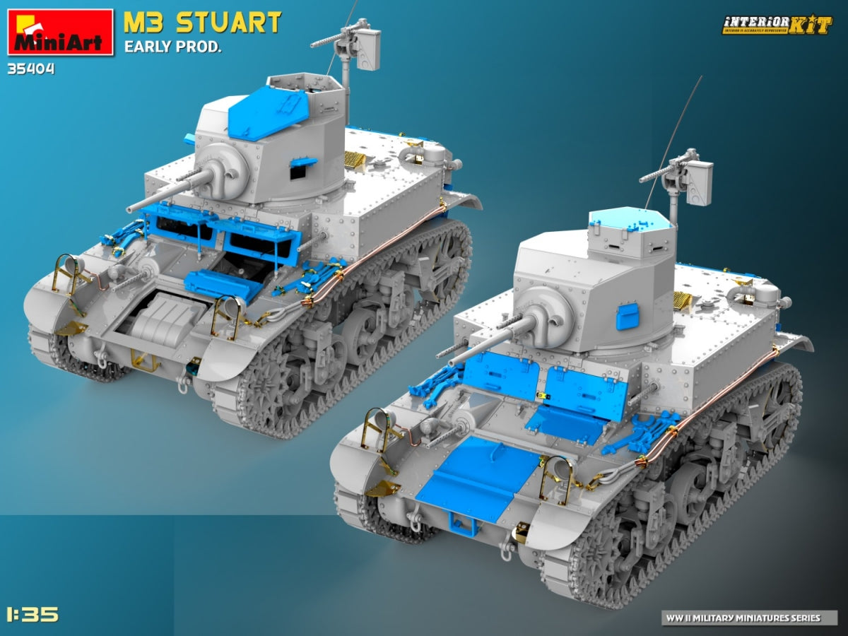MiniArt 35404 M3 STUART EARLY PROD. INTERIOR KIT 1/35 – zdjęcie 7