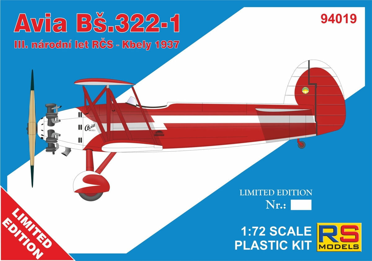 RS Models 94019 Avia Bs.322-1 Édition Limitée 1/72