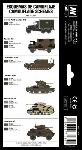 Vallejo 71614 Couleurs britanniques de la Seconde Guerre mondiale (Royaume-Uni/BEF/Europe, 1939-1945) 8 x 17 ml – image 3