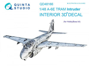 Intérieur imprimé en 3D et coloré sur papier décalcomanie Quinta Studio QD48166 A-6E TRAM Intruder (pour kit HobbyBoss) 1/48