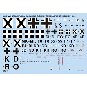 Great Wall Hobby S4820 Fw189A-1&amp;amp;A-2 /w &amp;quot;Nacht Jager&amp;quot; - &amp;quot;Sonderaktion Schneekufen&amp;quot; 1/48 – zdjęcie 9