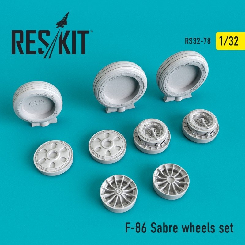 RESKIT RS32-0078 Jeu de roues F-86 Sabre 1/32