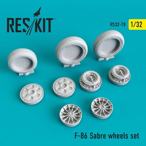 RESKIT RS32-0078 Jeu de roues F-86 Sabre 1/32