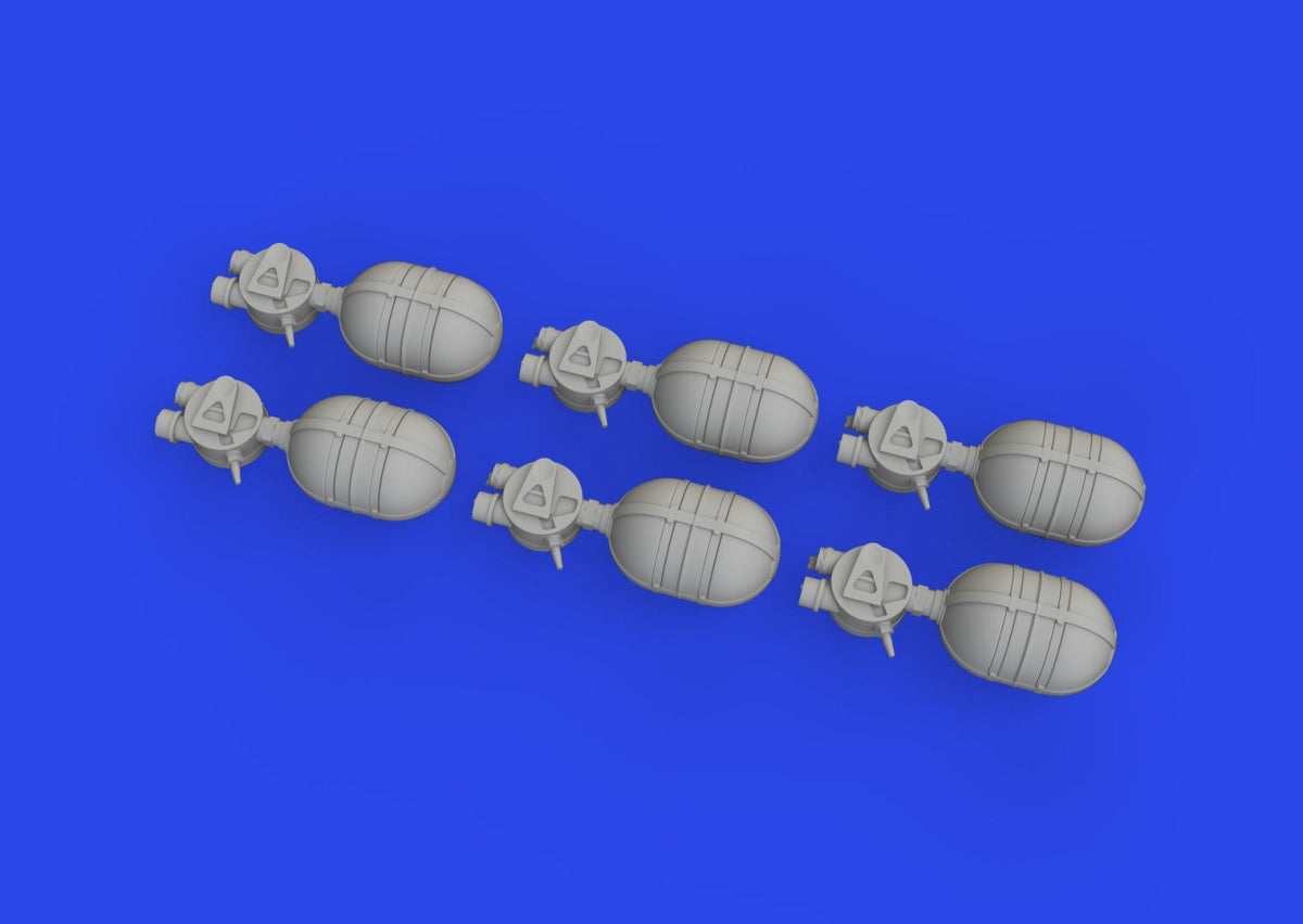 Bouteille d&amp;#39;oxygène A-4 de l&amp;#39;USAAF (Seconde Guerre mondiale) Eduard 632199 - Maquette au 1/32  – immagine 2